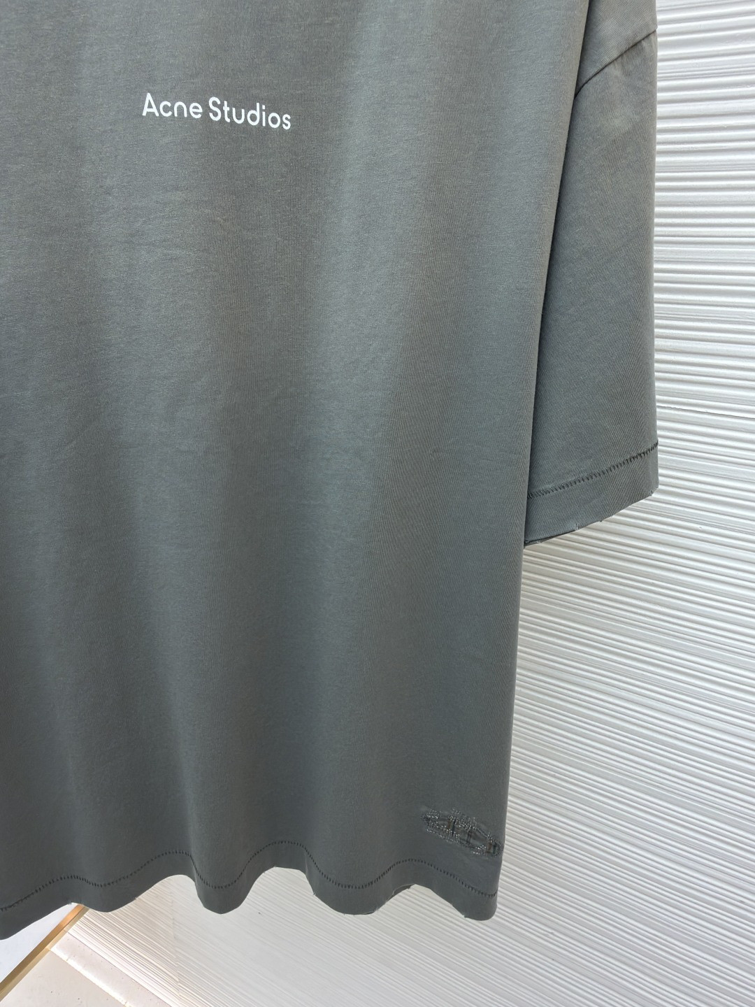 Acne Studios 补丁贴布圆领T恤 短袖 灰色 A5 CL0446-BHR