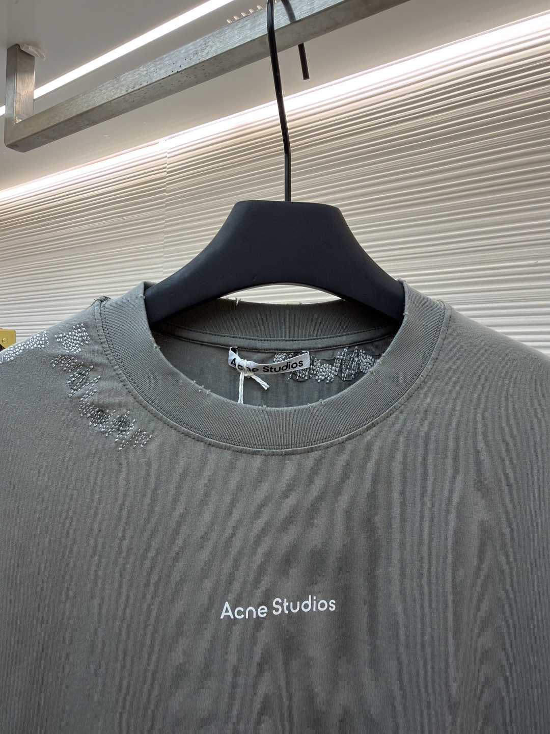 Acne Studios 补丁贴布圆领T恤 短袖 灰色 A5 CL0446-BHR