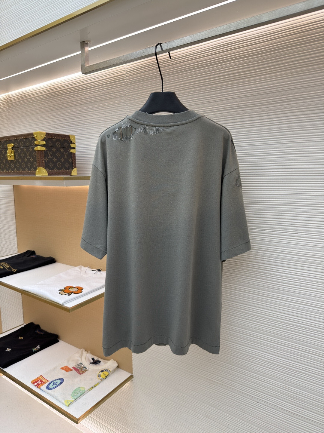 Acne Studios 补丁贴布圆领T恤 短袖 灰色 A5 CL0446-BHR