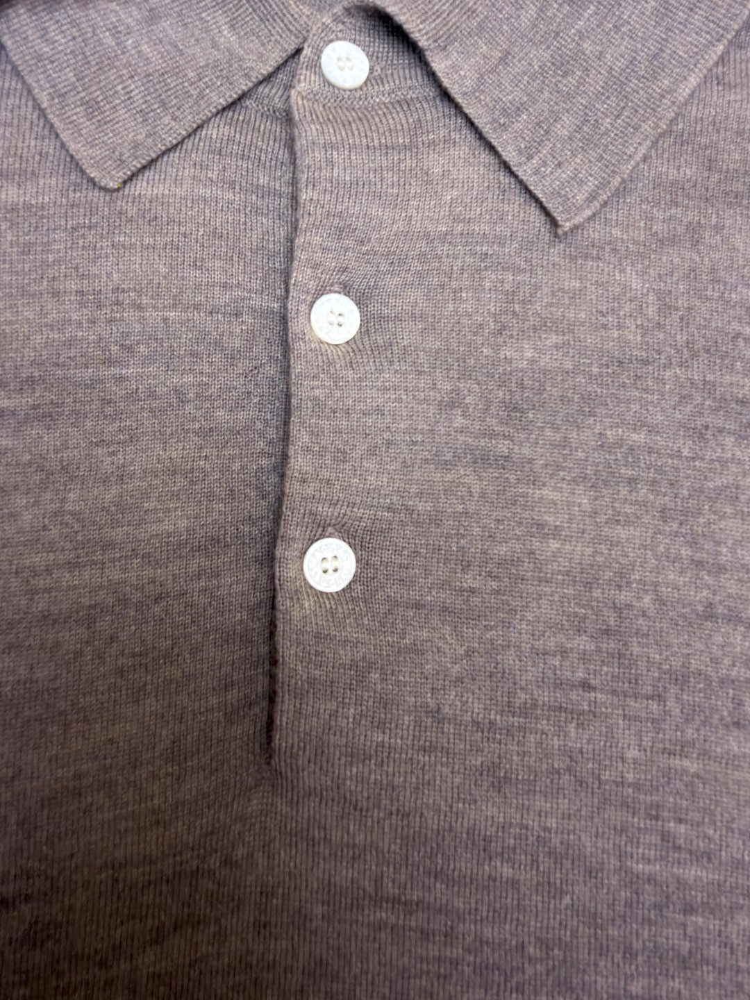 Acne Studios 假两件拼接polo领针织衫 短袖 女款 浅棕色 B0 A60644-CUO