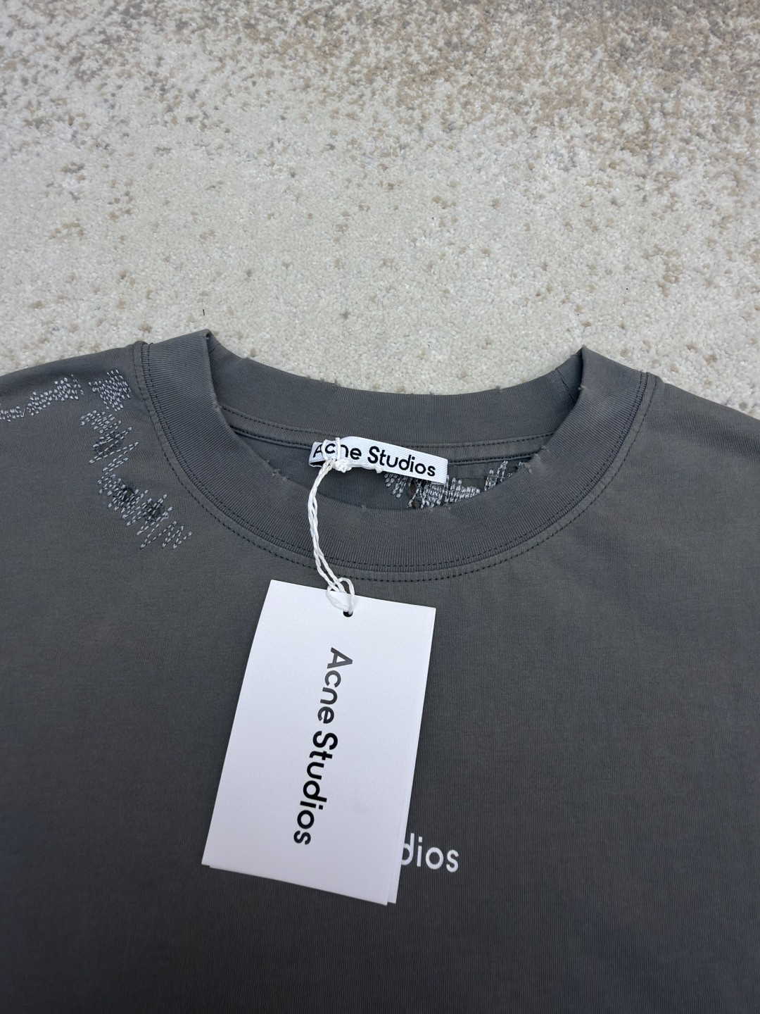 Acne Studios 补丁贴布圆领T恤 短袖 灰色 A5 CL0446-BHR