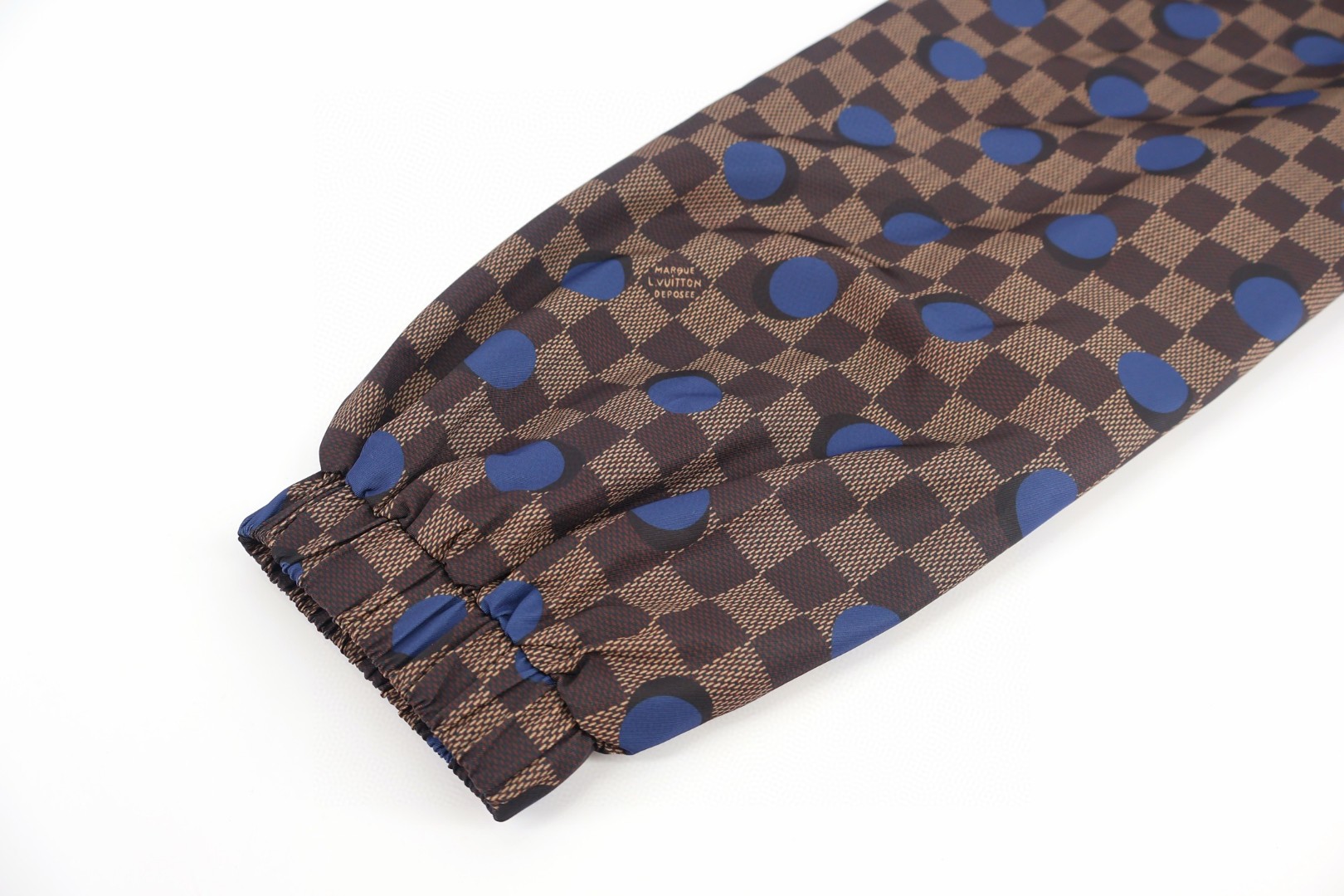 LOUIS VUITTON 路易威登 棋盘格波点拉链连帽防风外套 夹克 长袖 棕色 C0 1AK6MG