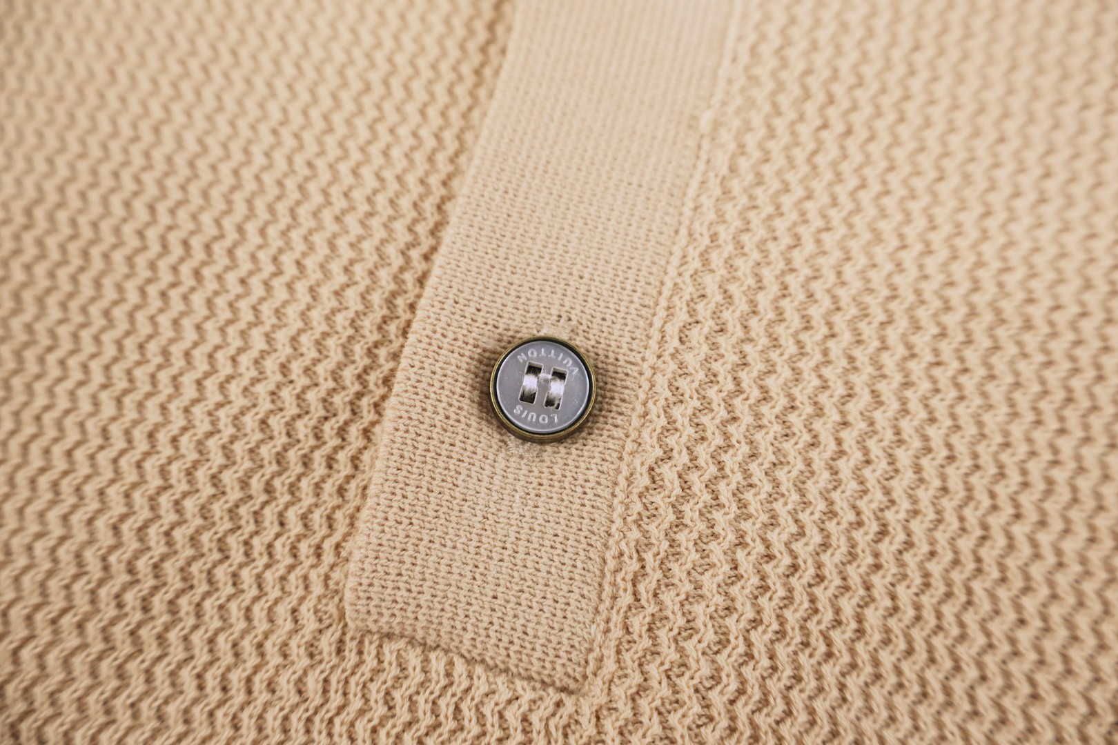 LOUIS VUITTON 路易威登 LV 皮标华夫格针织Polo衫 短袖 夏款 B0 