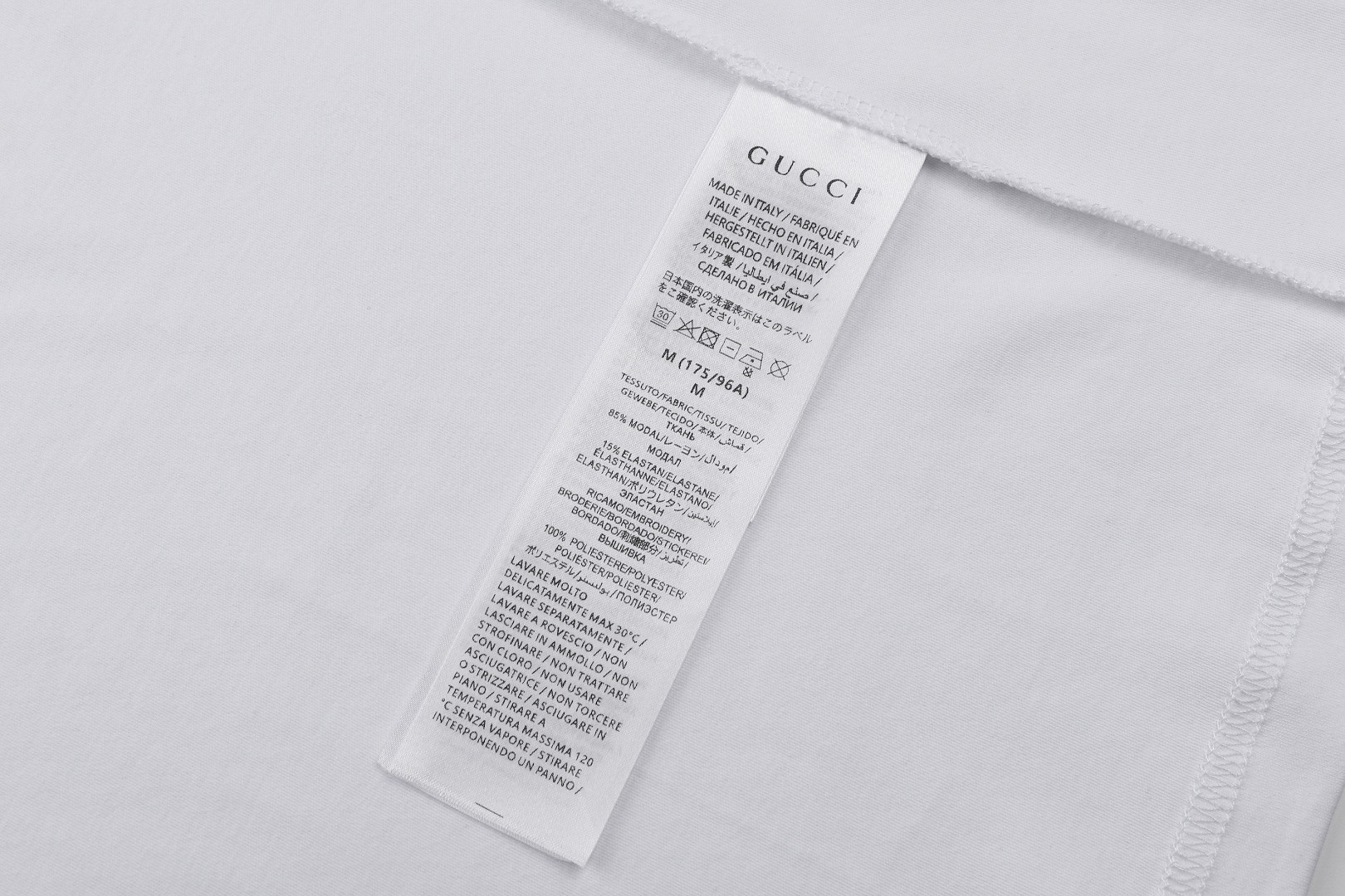 GUCCI 古驰 刺绣圆领短袖 T恤 夏款 白色 黑色 A0 