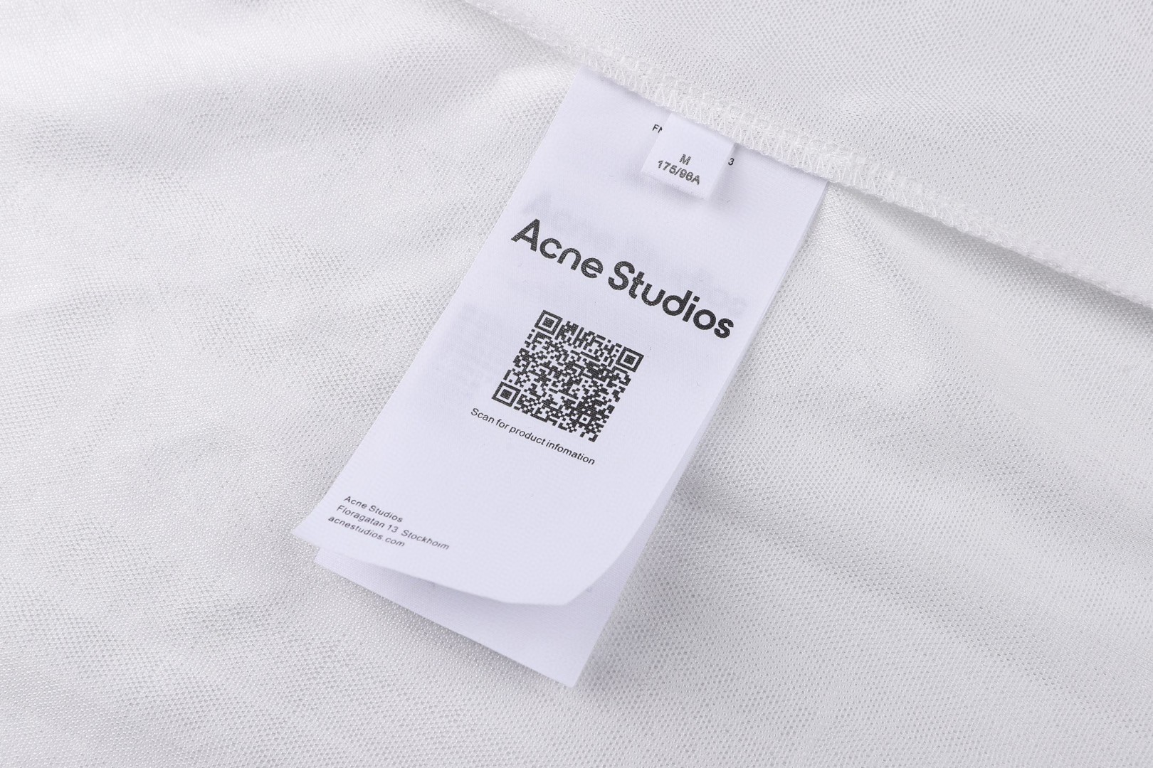 Acne Studios 足球服提花面料徽标长袖T恤 白色 B0 BL0437-100