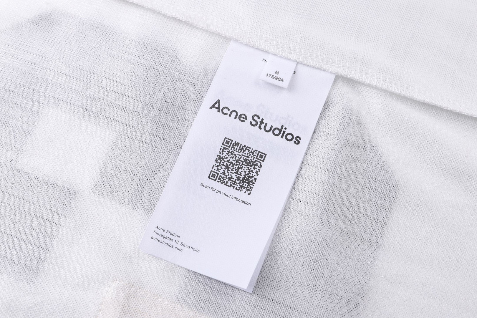 Acne Studios 足球服logo标识 背心 T恤 短袖 白色 A2 BL0438-100