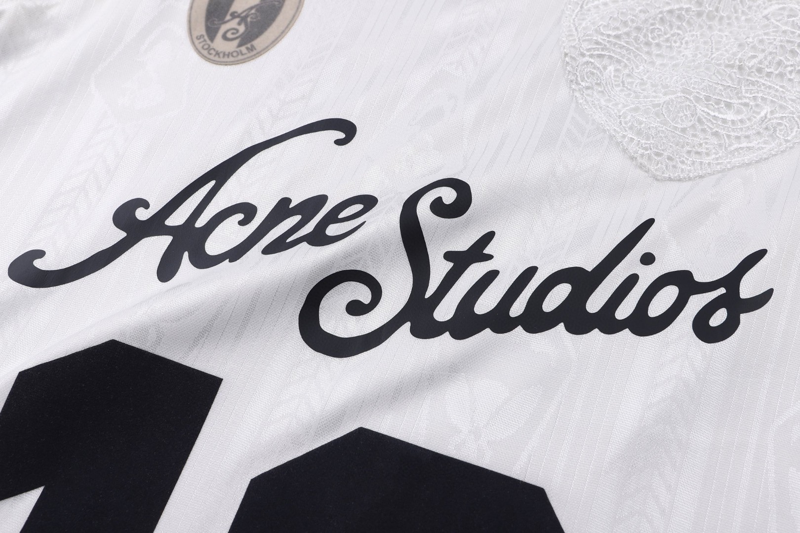 Acne Studios 足球服logo标识 背心 T恤 短袖 白色 A2 BL0438-100