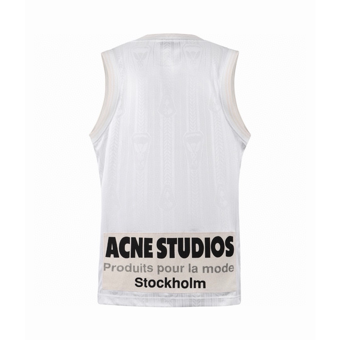 Acne Studios 足球服logo标识 背心 T恤 短袖 白色 A2 BL0438-100