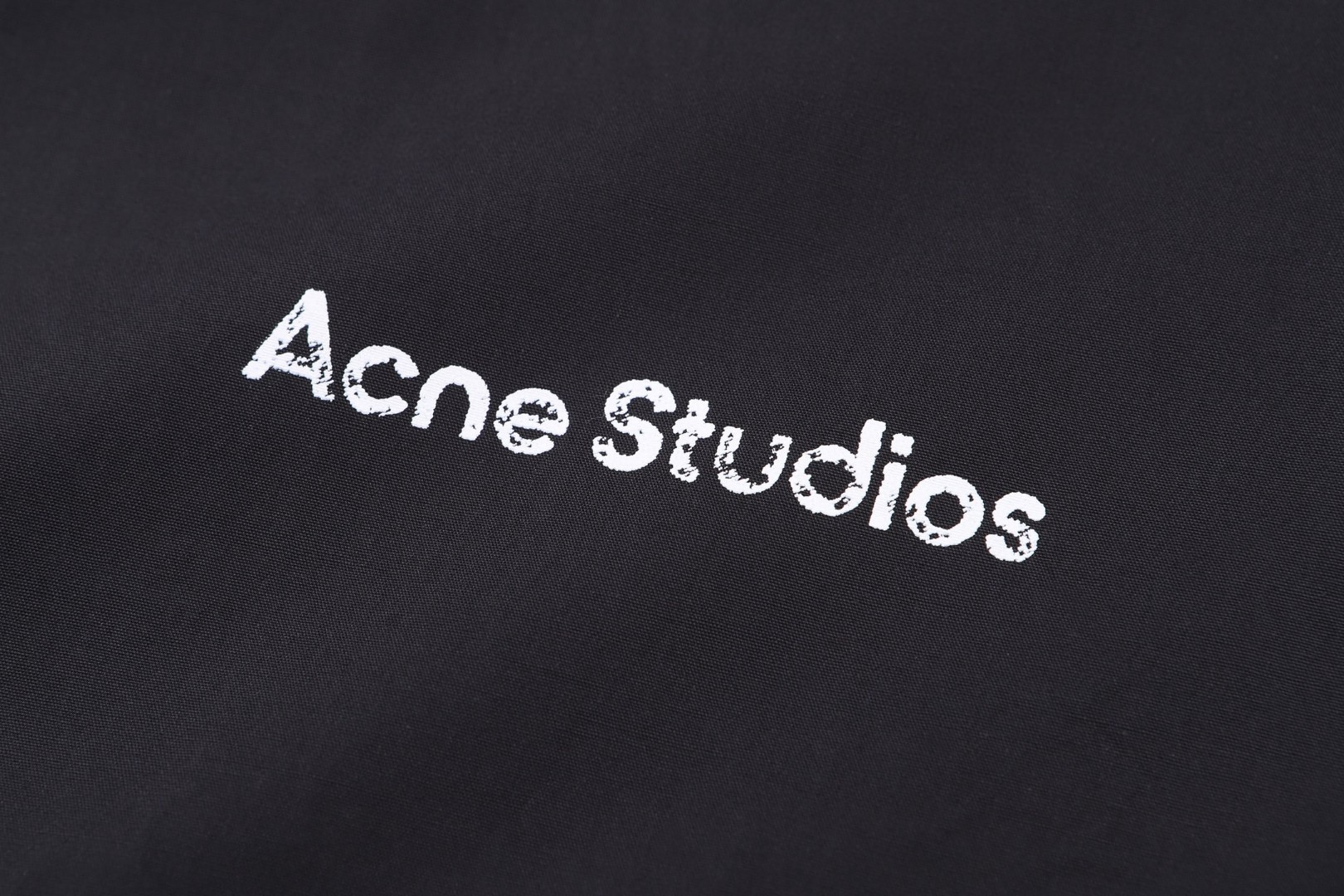 Acne Studios 印花徽标做旧双头拉链夹克 外套 长袖 白色 黑色 B5 B90863-DC6