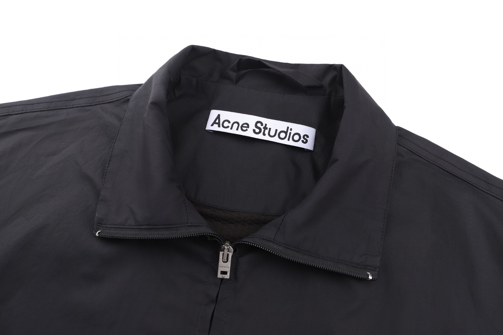 Acne Studios 印花徽标做旧双头拉链夹克 外套 长袖 白色 黑色 B5 B90863-DC6