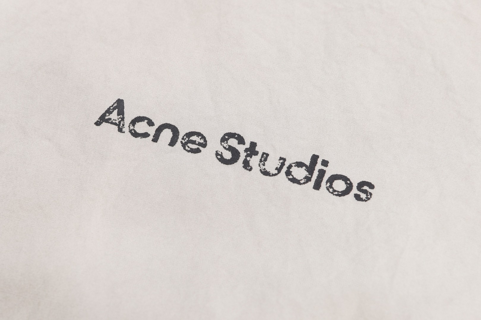 Acne Studios 印花徽标做旧双头拉链夹克 外套 长袖 白色 黑色 B5 B90863-DC6