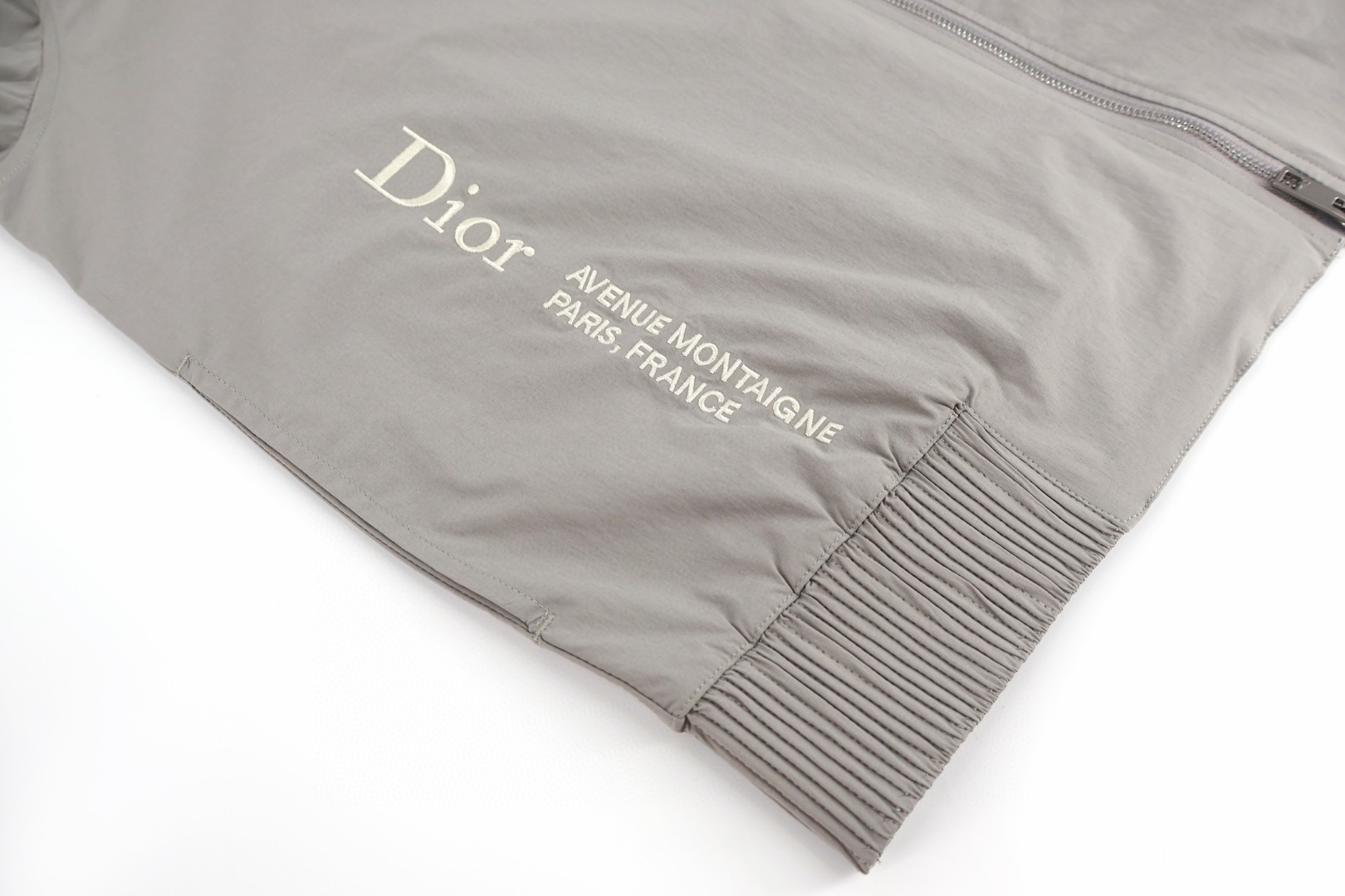 DIOR 迪奥 字母标识刺绣尼龙立领拉链夹克 外套 长袖 灰色 B5 