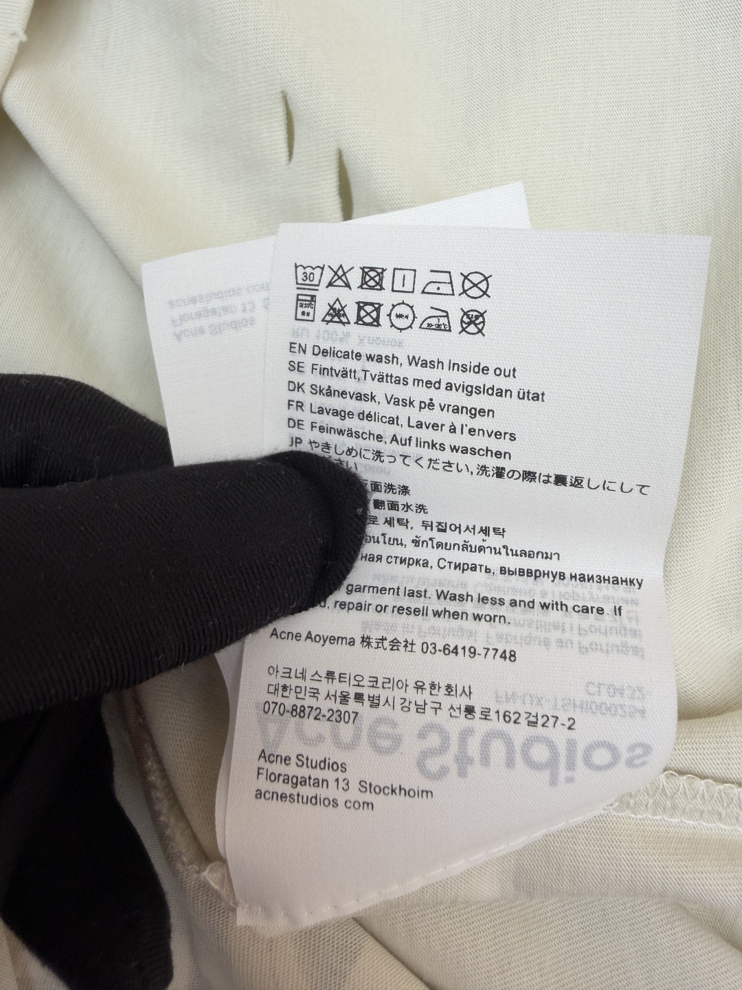 Acne Studios 喷绘字母圆领T恤 短袖 灰白色 A0 BL0430-DC6