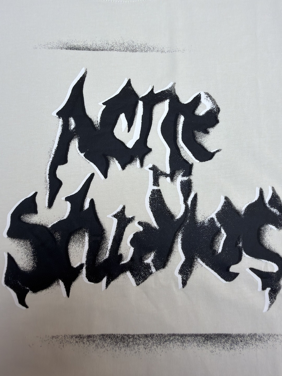 Acne Studios 喷绘字母圆领T恤 短袖 灰白色 A0 BL0430-DC6