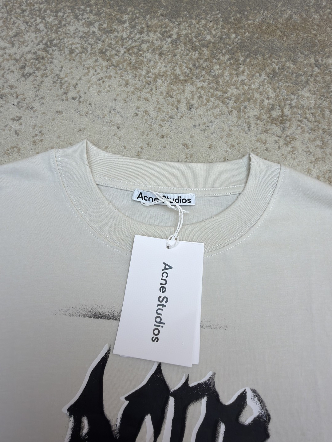 Acne Studios 喷绘字母圆领T恤 短袖 灰白色 A0 BL0430-DC6