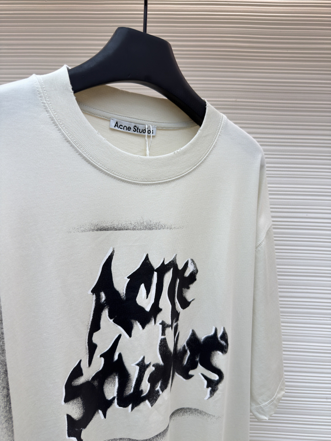 Acne Studios 喷绘字母圆领T恤 短袖 灰白色 A0 BL0430-DC6
