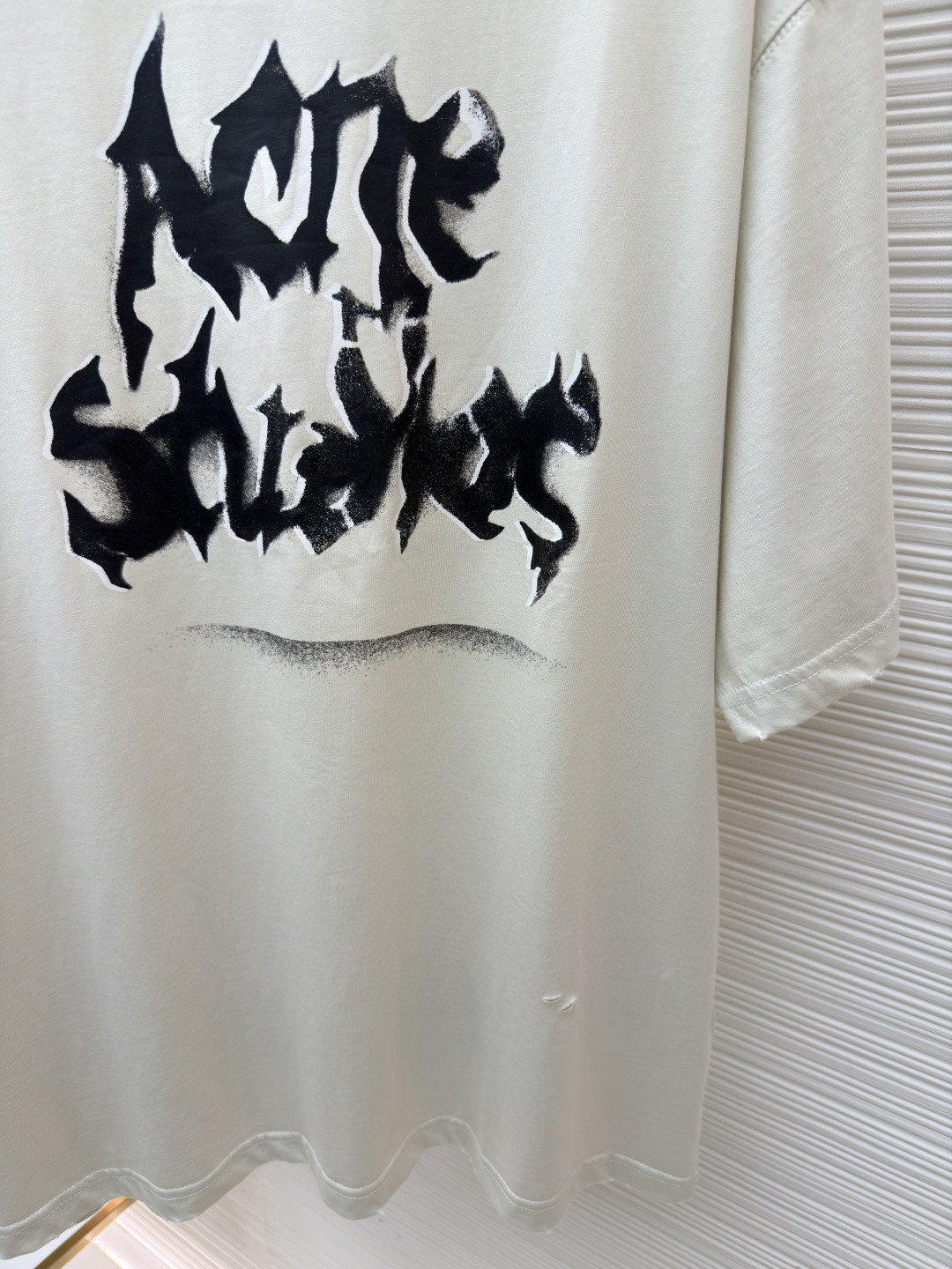 Acne Studios 喷绘字母圆领T恤 短袖 灰白色 A0 BL0430-DC6