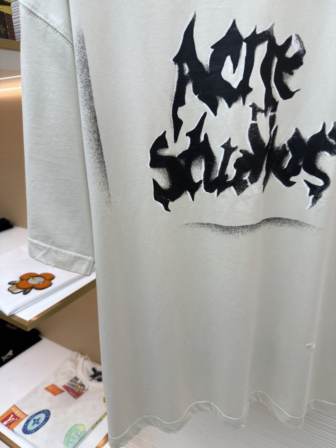 Acne Studios 喷绘字母圆领T恤 短袖 灰白色 A0 BL0430-DC6