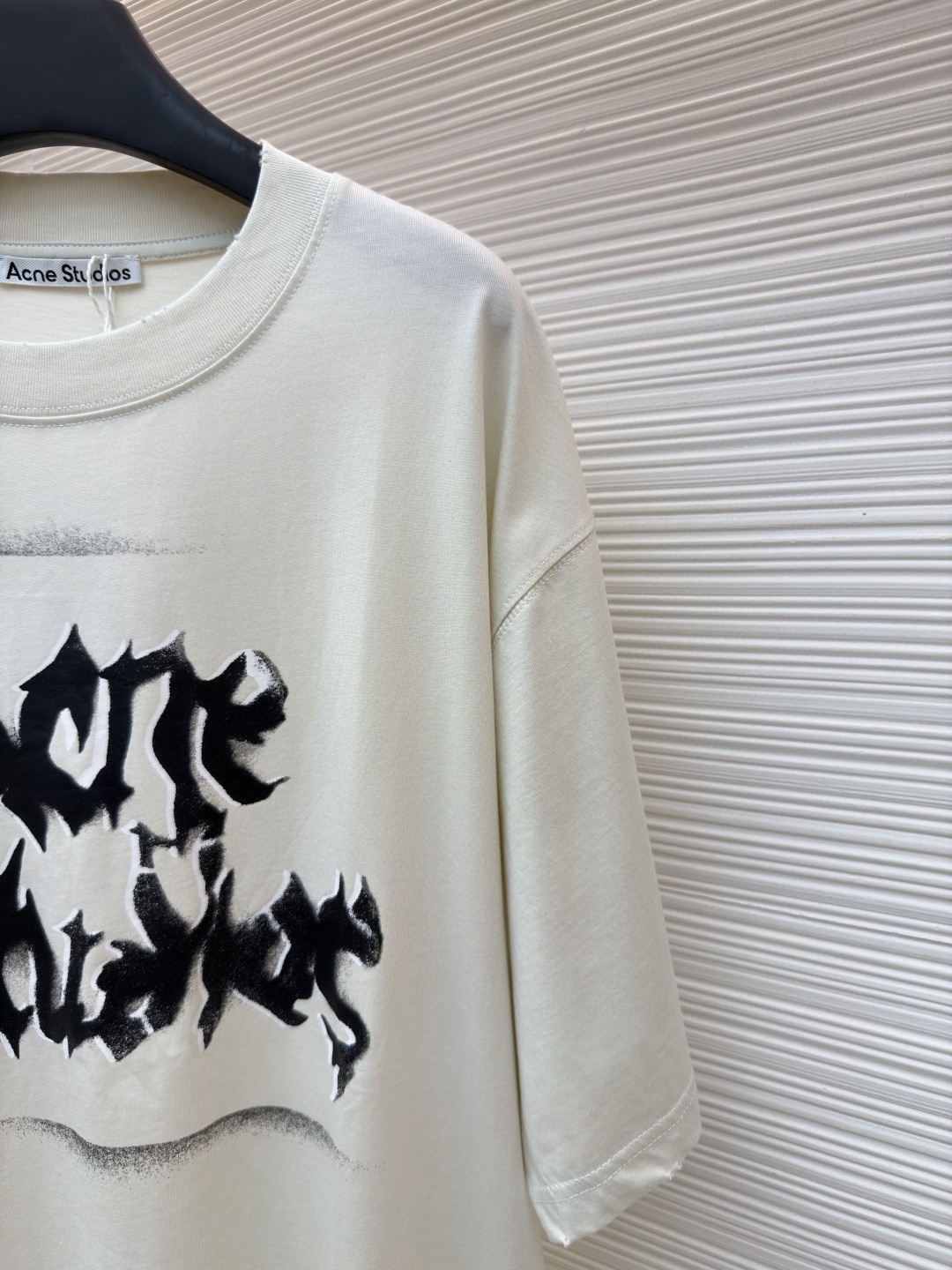 Acne Studios 喷绘字母圆领T恤 短袖 灰白色 A0 BL0430-DC6