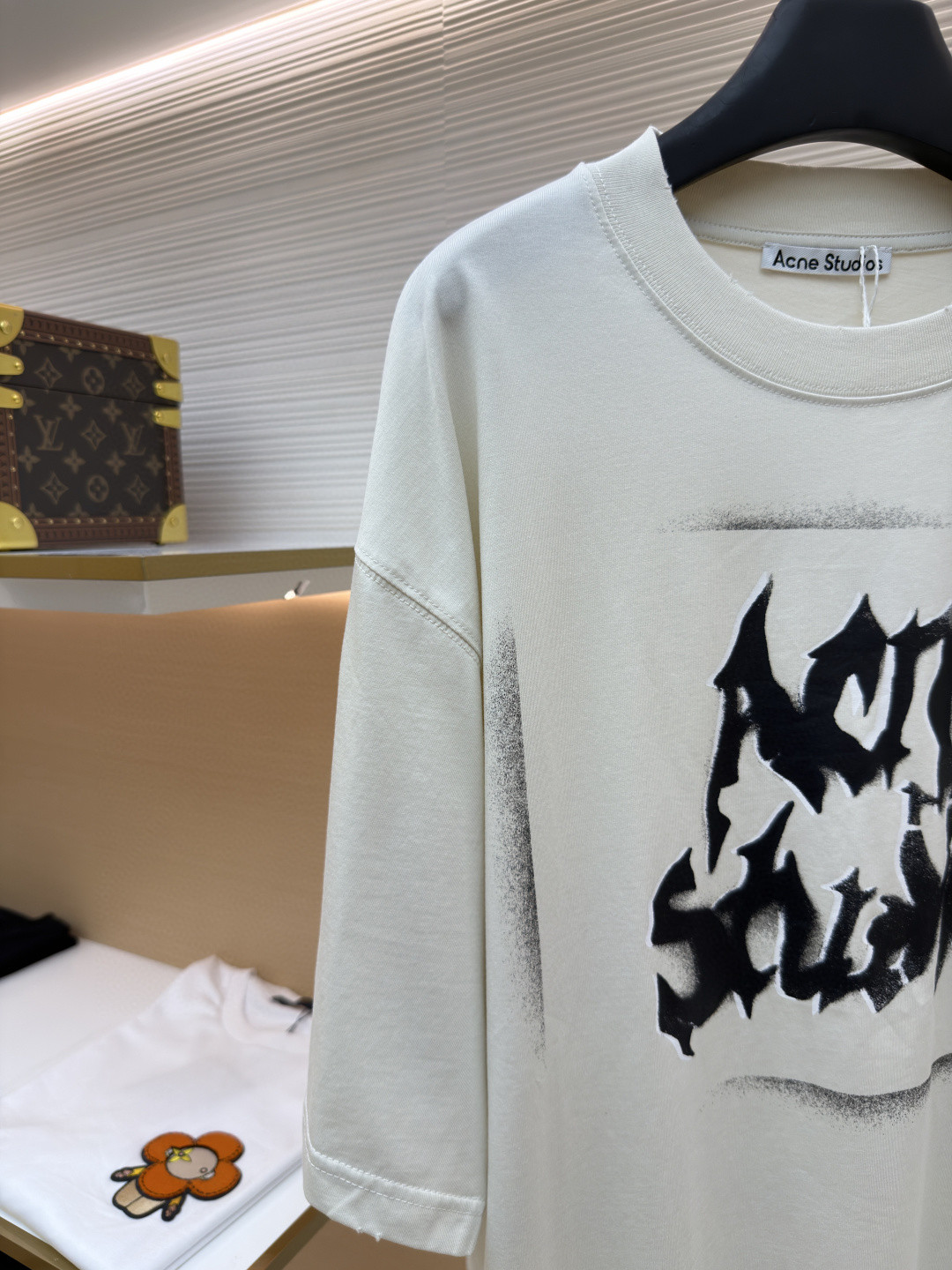 Acne Studios 喷绘字母圆领T恤 短袖 灰白色 A0 BL0430-DC6