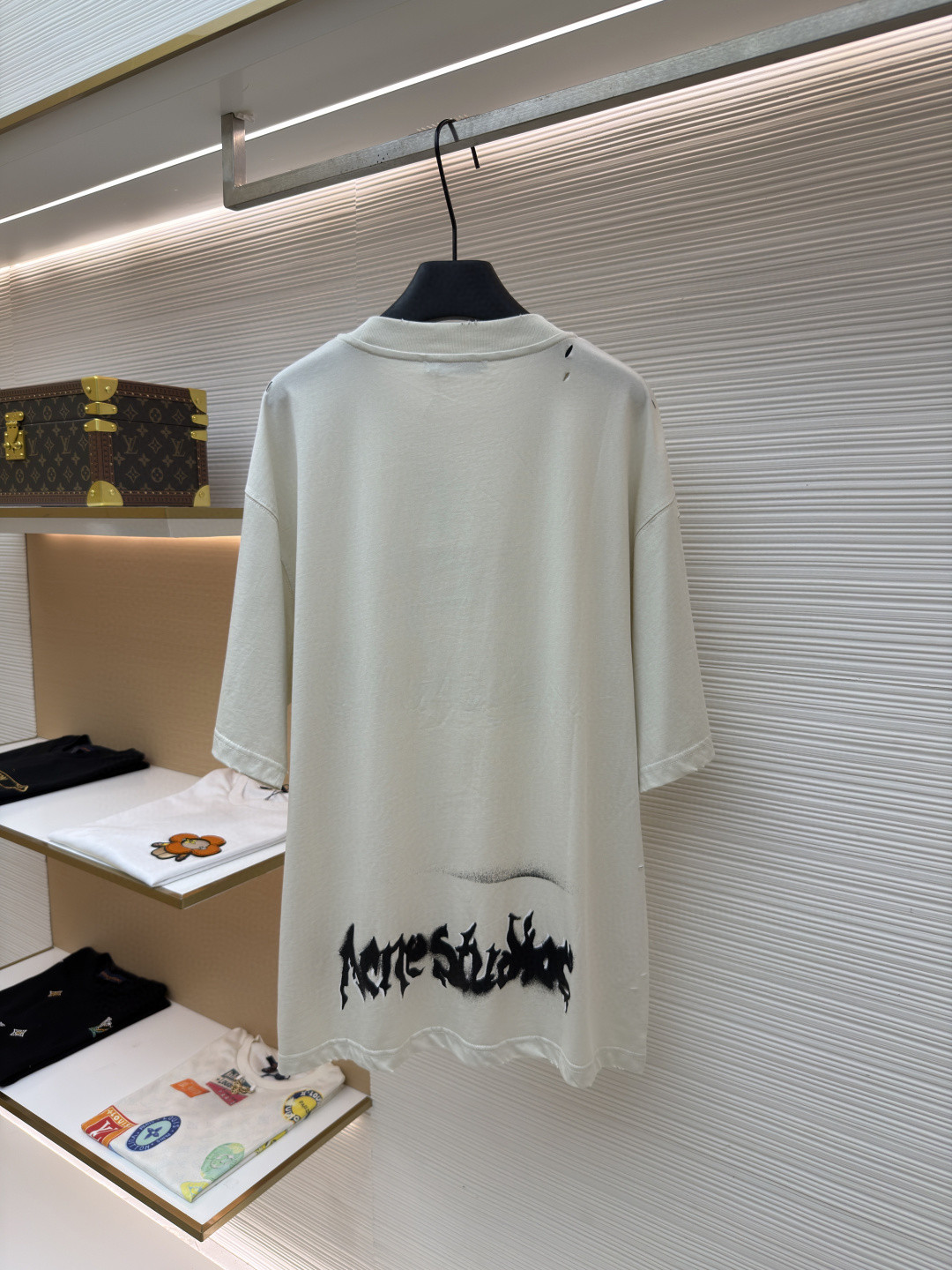 Acne Studios 喷绘字母圆领T恤 短袖 灰白色 A0 BL0430-DC6