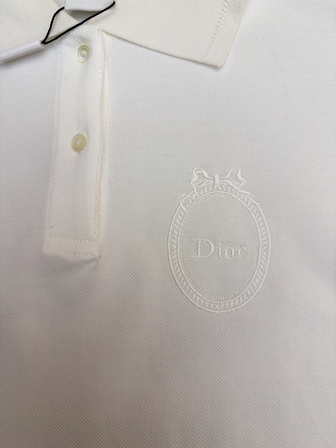 DIOR 迪奥 徽章刺绣Polo衫 短袖 女款 白色 绿色 粉色 A0 623T16A4C95-X0150