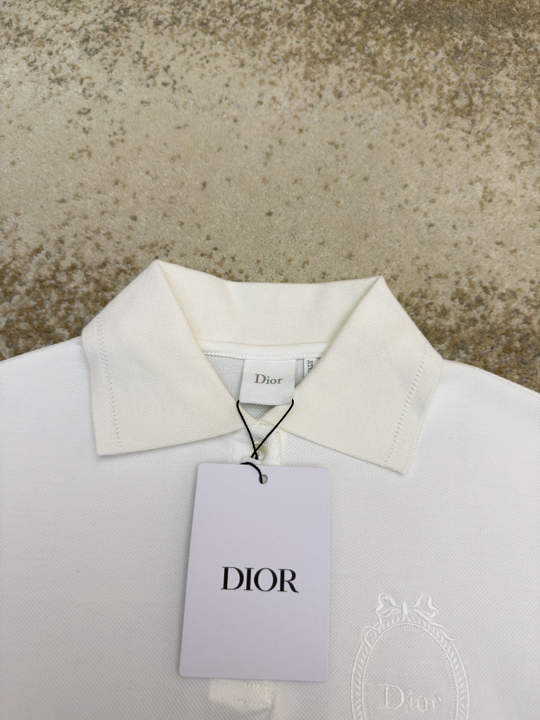 DIOR 迪奥 徽章刺绣Polo衫 短袖 女款 白色 绿色 粉色 A0 623T16A4C95-X0150