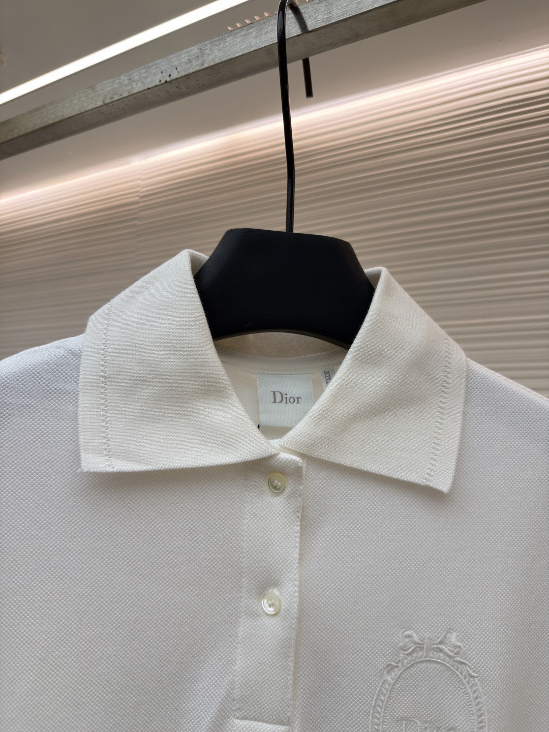 DIOR 迪奥 徽章刺绣Polo衫 短袖 女款 白色 绿色 粉色 A0 623T16A4C95-X0150
