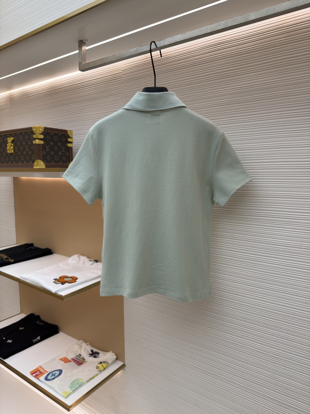 DIOR 迪奥 徽章刺绣Polo衫 短袖 女款 白色 绿色 粉色 A0 623T16A4C95-X0150