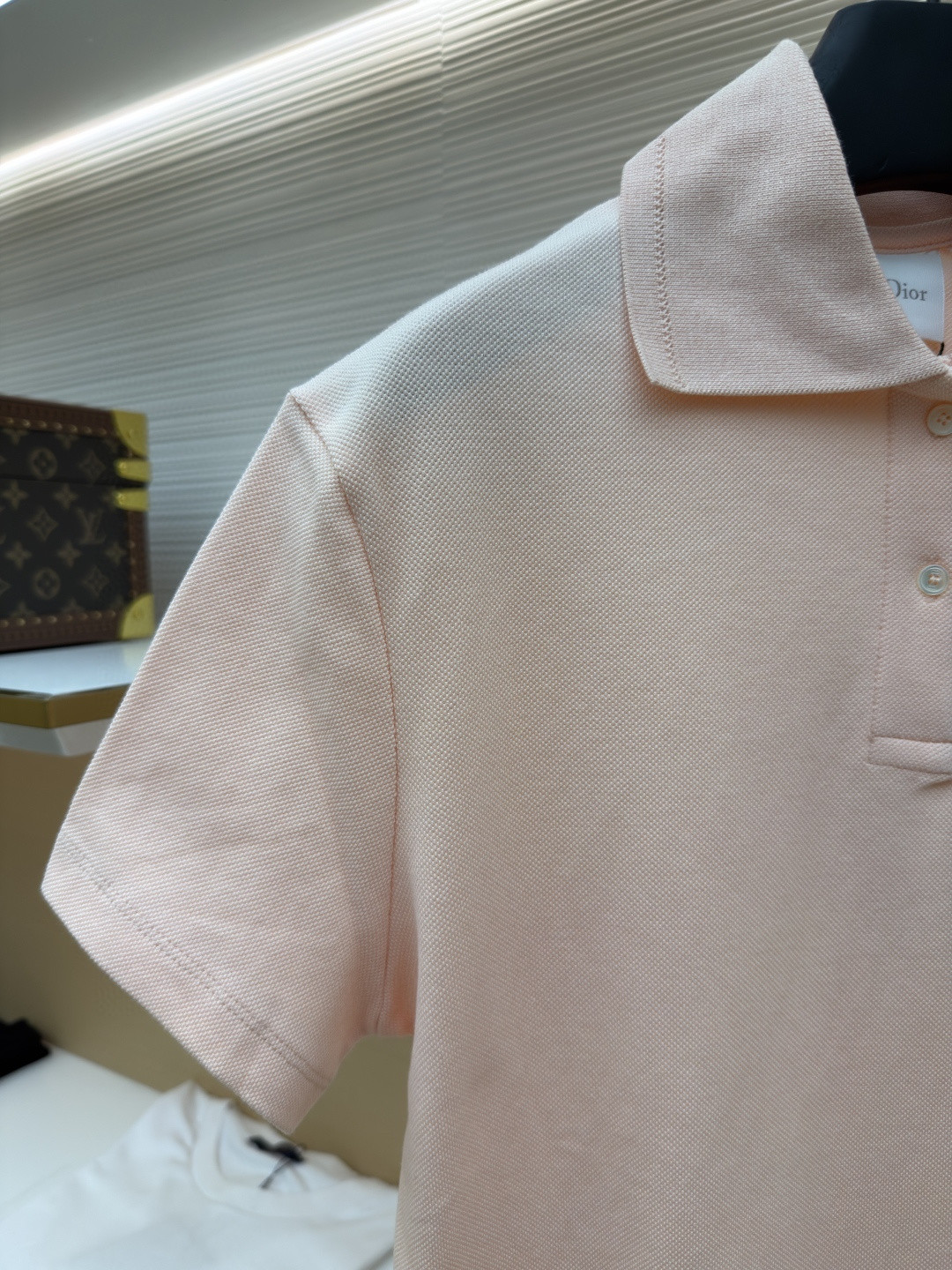 DIOR 迪奥 徽章刺绣Polo衫 短袖 女款 白色 绿色 粉色 A0 623T16A4C95-X0150