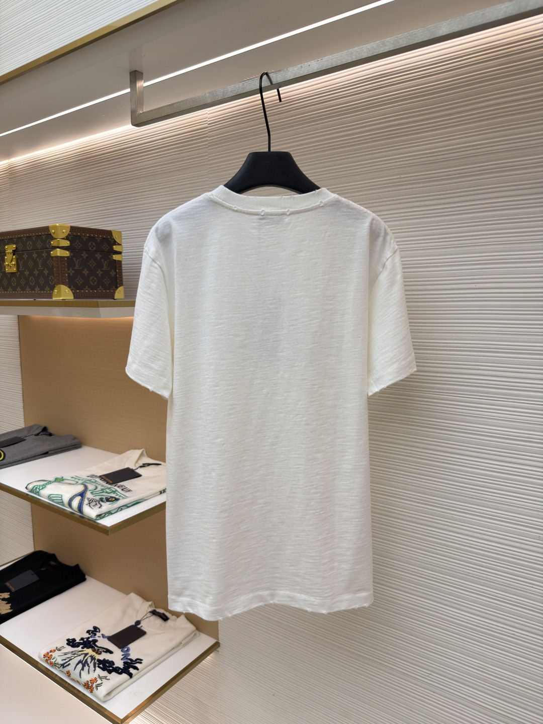DIOR 迪奥 毛巾绣印花圆领短袖 T恤 夏季 白色 海军蓝 A0 583J696A0849-C085