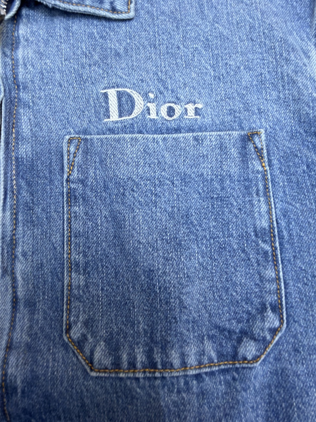 DIOR 迪奥 口袋刺绣拉链工装牛仔外套 夹克 外套 长袖 蓝色 B5 683D487A3062-C580
