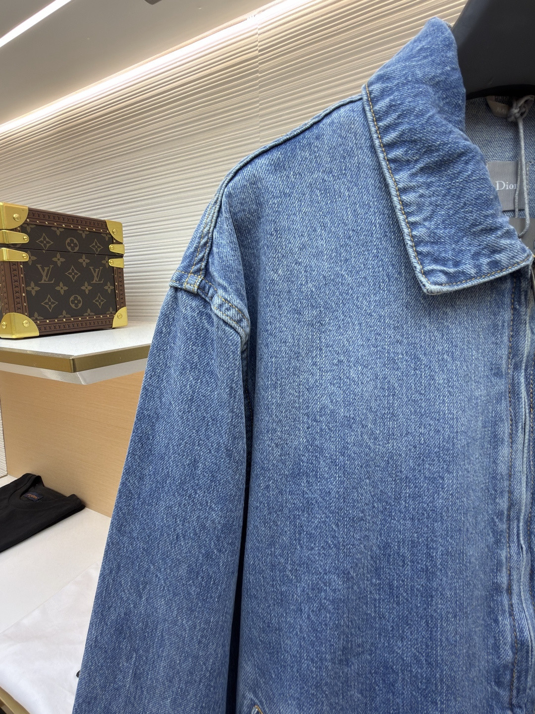 DIOR 迪奥 口袋刺绣拉链工装牛仔外套 夹克 外套 长袖 蓝色 B5 683D487A3062-C580