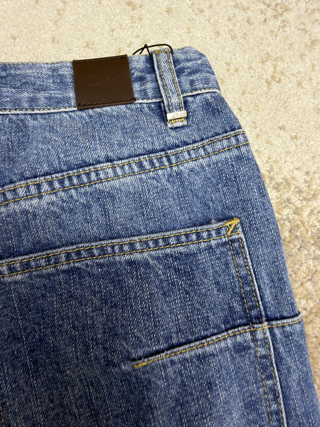 DIOR 迪奥 口袋刺绣工装牛仔裤 长裤 裤子 蓝色 B5 683D182B3062-C530