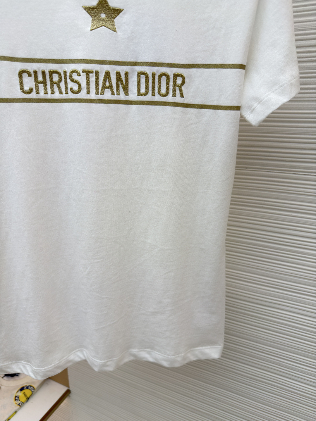 DIOR 迪奥 幸运星刺绣圆领短袖 T恤 夏款 女款 白色 黑色 A0 613T06E4414-X1991