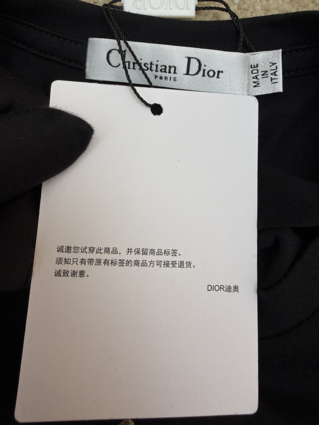 DIOR 迪奥 幸运星刺绣圆领短袖 T恤 夏款 女款 白色 黑色 A0 613T06E4414-X1991