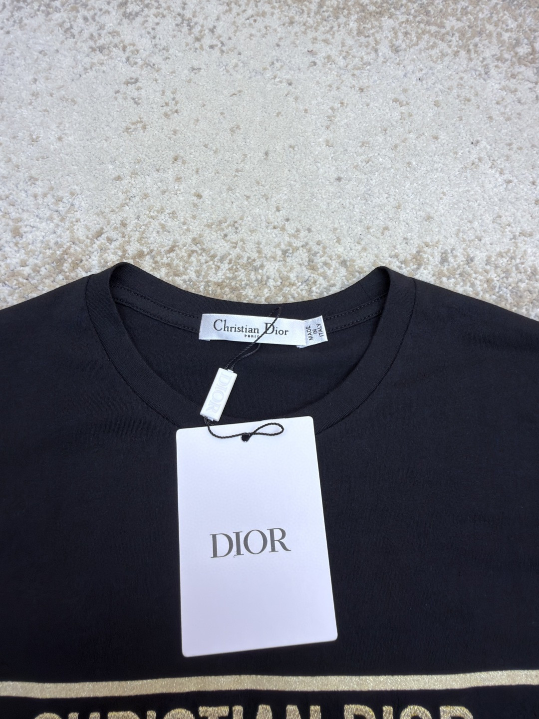 DIOR 迪奥 幸运星刺绣圆领短袖 T恤 夏款 女款 白色 黑色 A0 613T06E4414-X1991