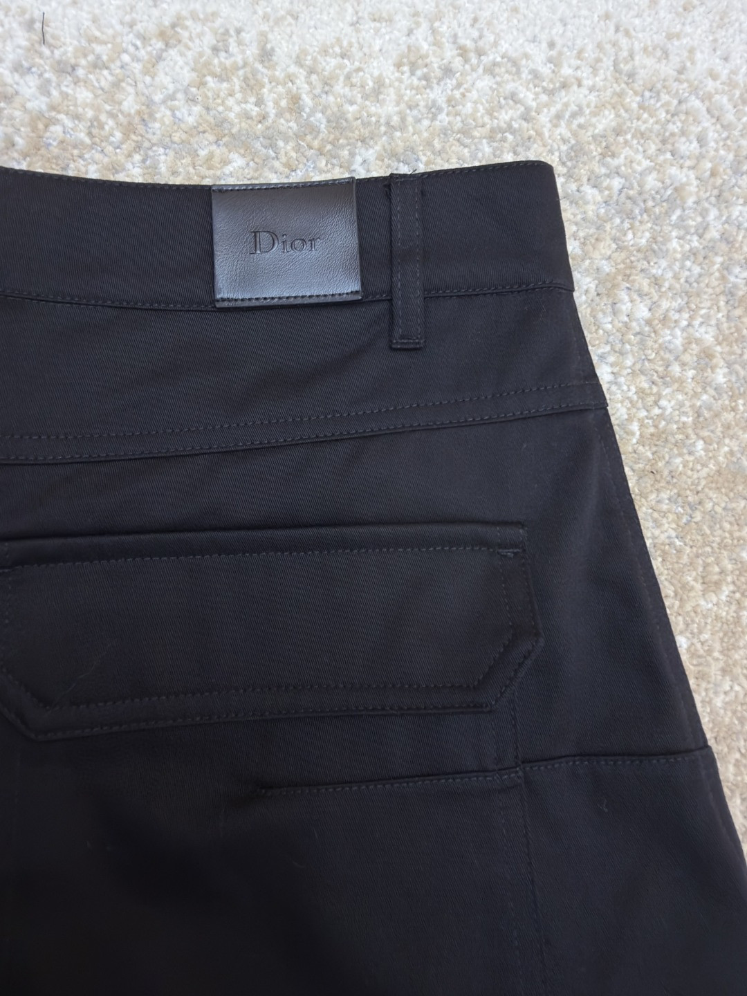 DIOR 迪奥 棉质华达呢工装裤 短裤 裤子 米色 黑色 B5 693C147A3131-C100