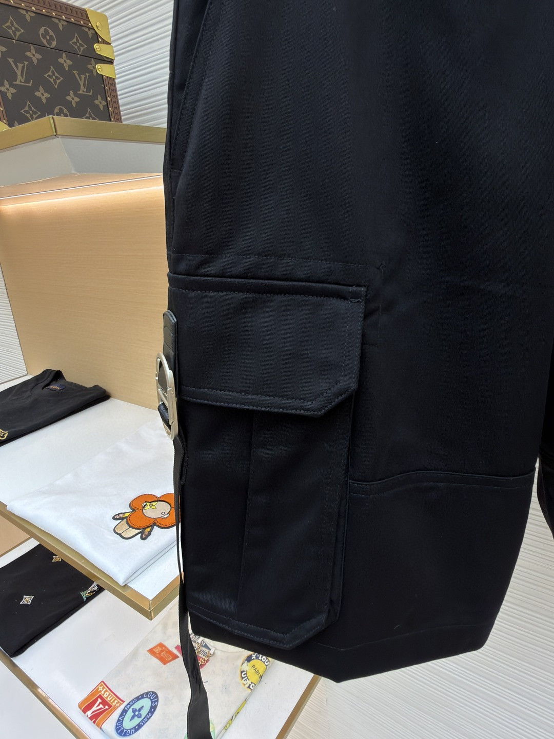 DIOR 迪奥 棉质华达呢工装裤 短裤 裤子 米色 黑色 B5 693C147A3131-C100