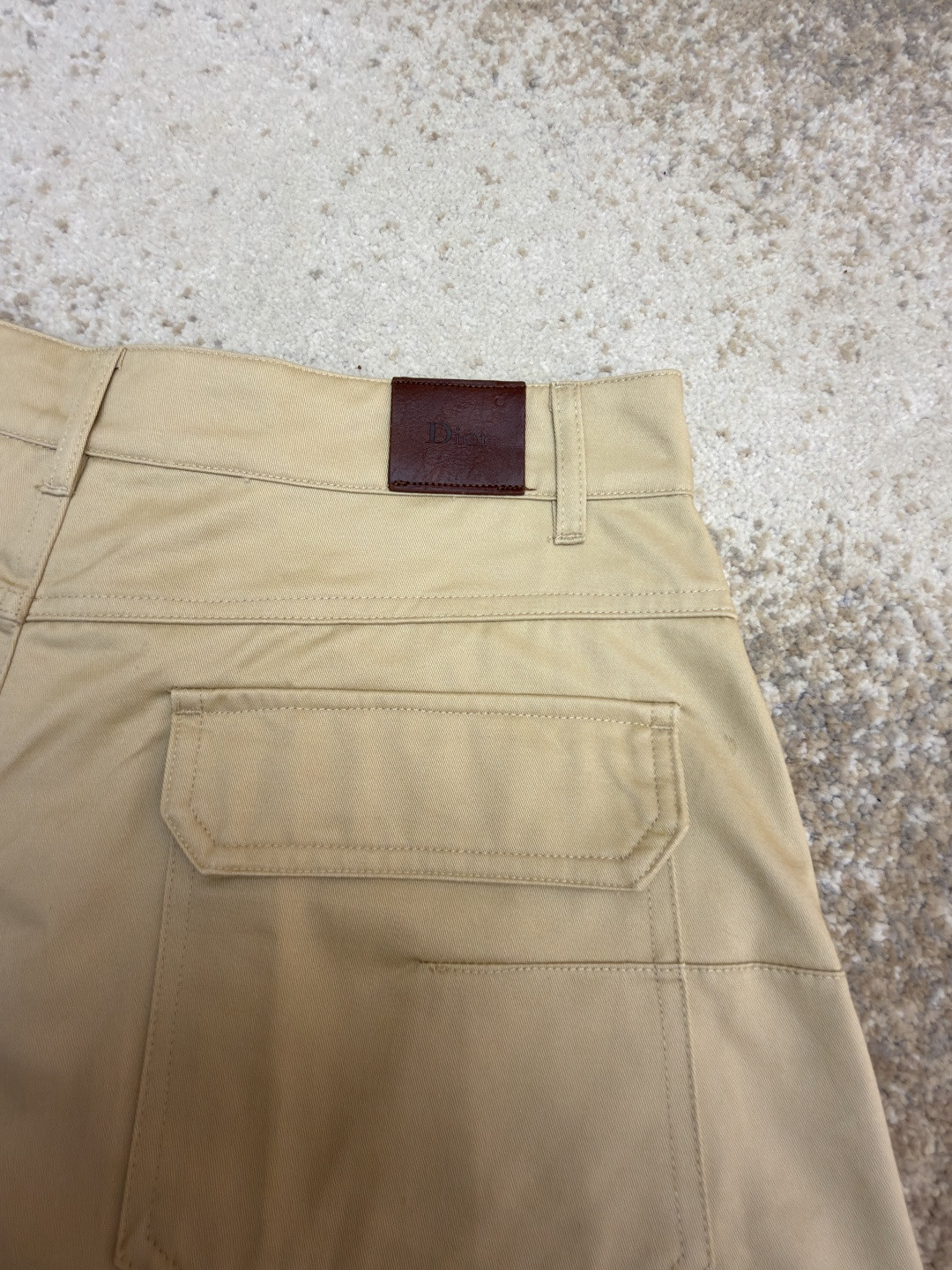 DIOR 迪奥 棉质华达呢工装裤 短裤 裤子 米色 黑色 B5 693C147A3131-C100