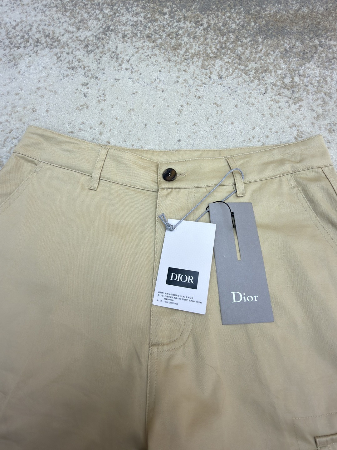 DIOR 迪奥 棉质华达呢工装裤 短裤 裤子 米色 黑色 B5 693C147A3131-C100