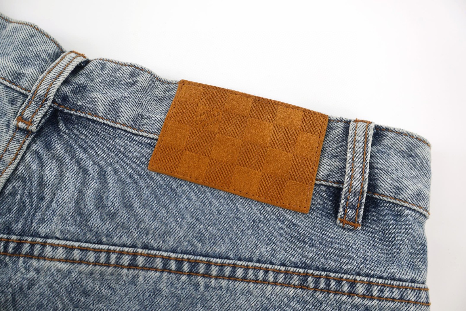 LOUIS VUITTON 路易威登 补丁滑板牛仔裤 休闲裤 长裤 裤子 蓝色 B5 1AK6PQ