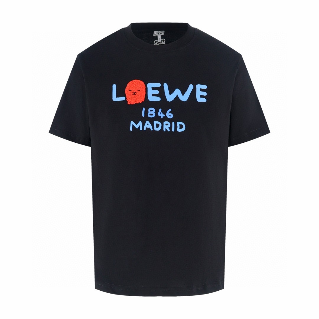 Loewe 罗意威 180周年限定 幽灵图案圆领短袖 T恤 白色 黑色 A0 H35OY22X01-2100