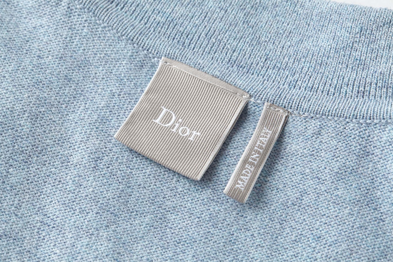Dior 迪奥 刺绣标识针织Polo衫 短袖 上衣 夏款 蓝色 B0 693M802A0029-C583