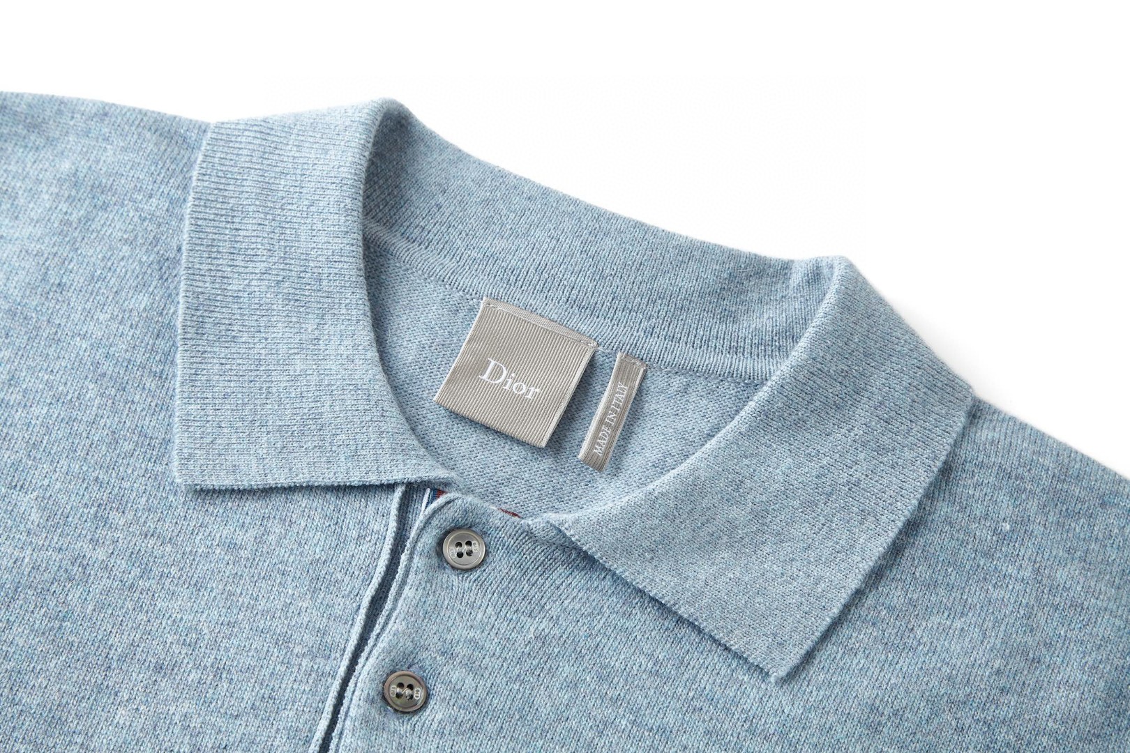 Dior 迪奥 刺绣标识针织Polo衫 短袖 上衣 夏款 蓝色 B0 693M802A0029-C583