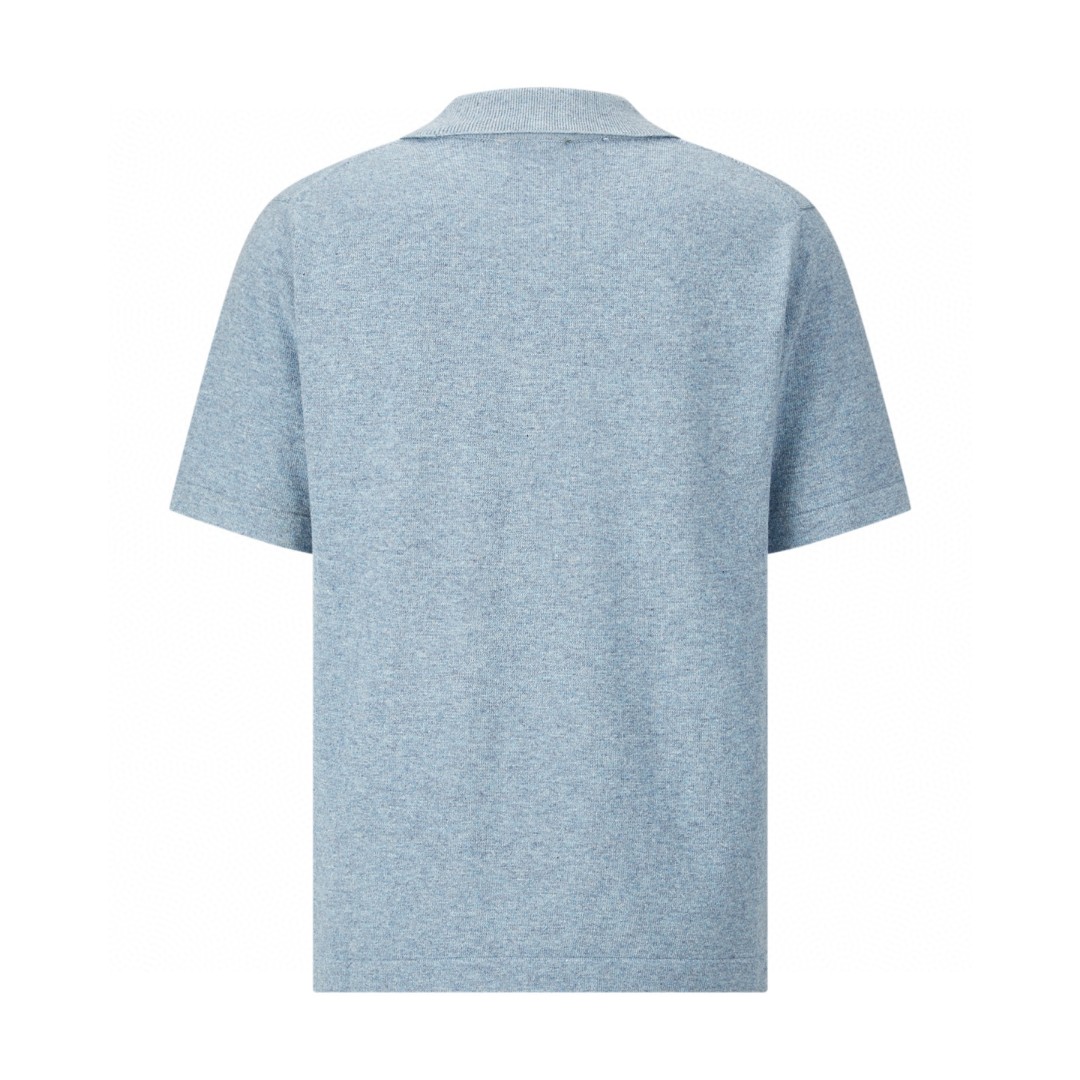 Dior 迪奥 刺绣标识针织Polo衫 短袖 上衣 夏款 蓝色 B0 693M802A0029-C583
