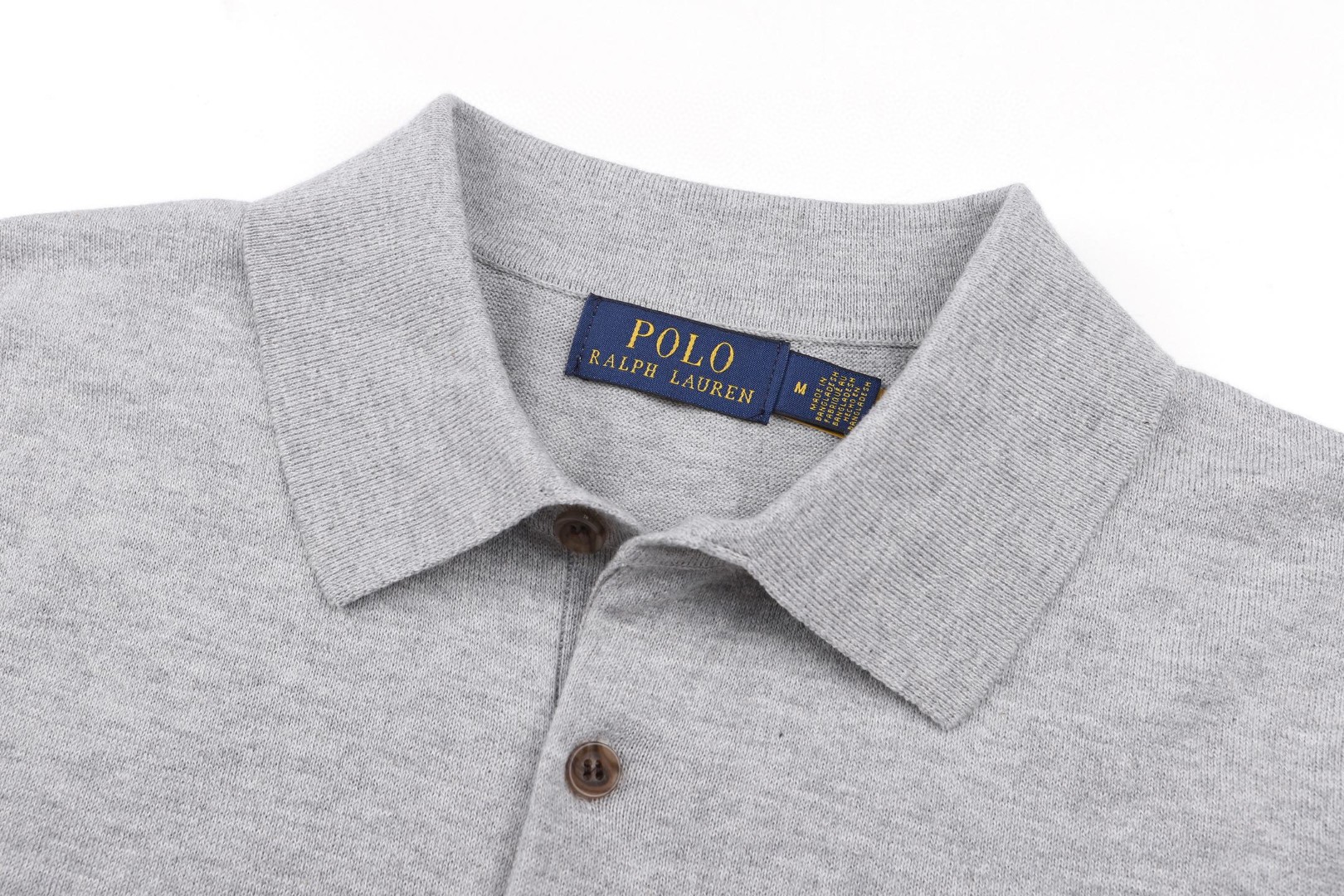 Ralph Lauren 拉夫劳伦 小马刺绣Polo衫 针织衫 长袖 灰色 B0 710P04446-002