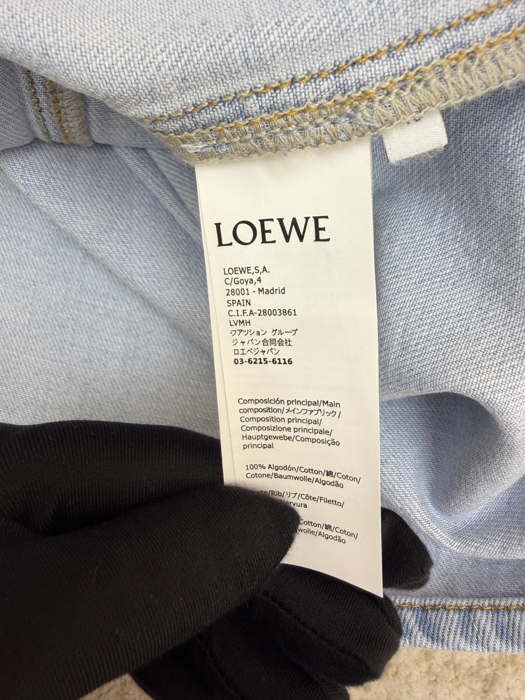 Loewe 罗意威 绣花牛仔衬衫 短袖 外套 夏季 蓝色 B0 H616Y1DX05-8438