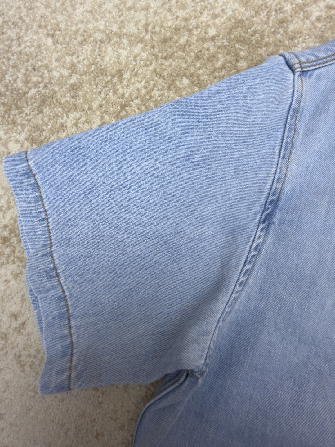 Loewe 罗意威 绣花牛仔衬衫 短袖 外套 夏季 蓝色 B0 H616Y1DX05-8438