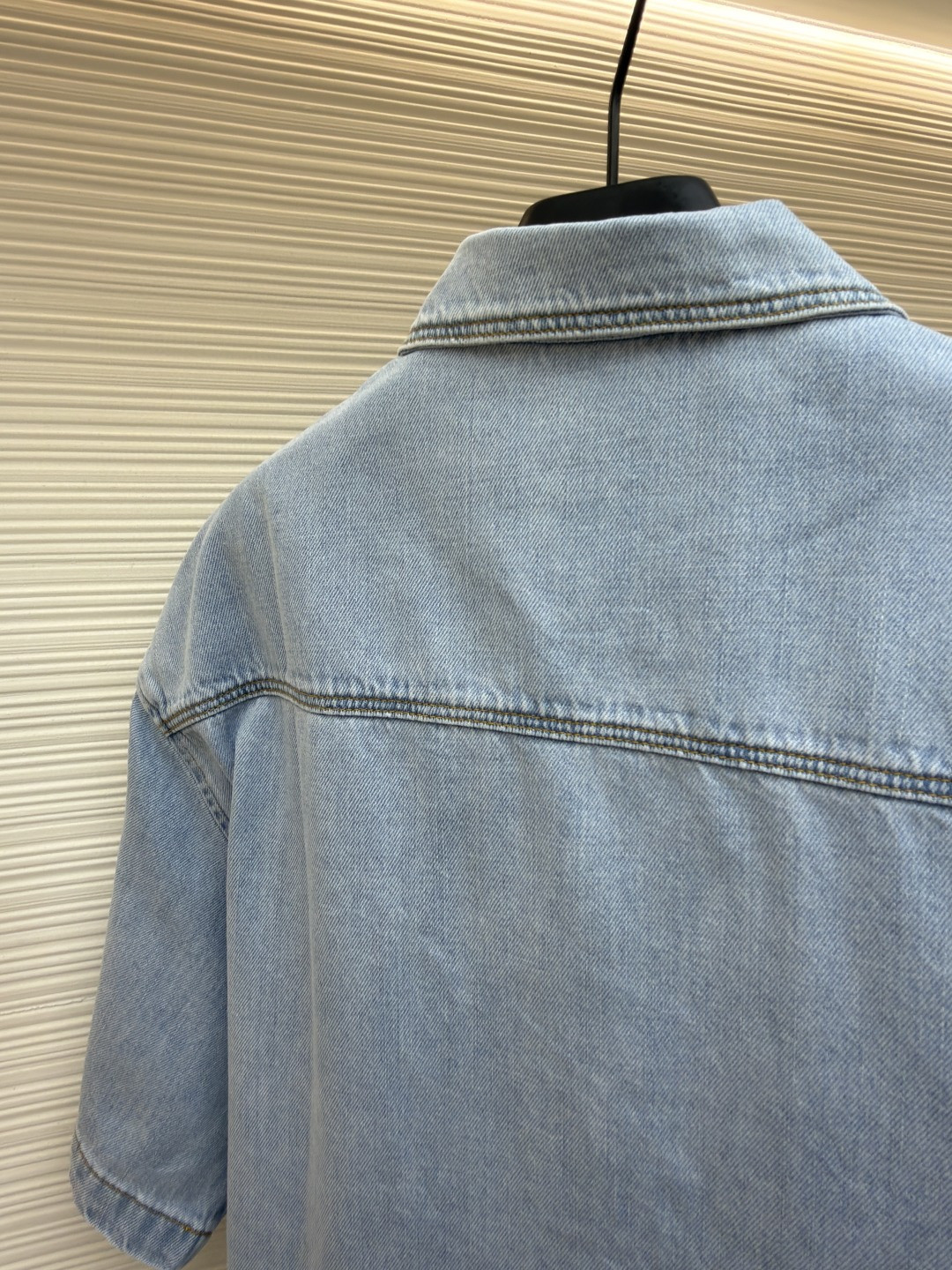 Loewe 罗意威 绣花牛仔衬衫 短袖 外套 夏季 蓝色 B0 H616Y1DX05-8438